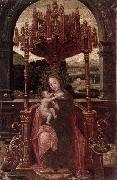 unknow artist The virgin and child enthroned France oil painting artist
